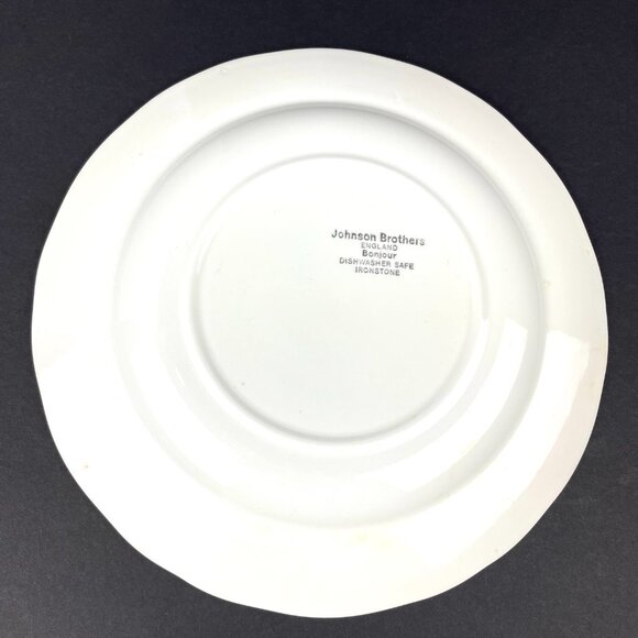 Set Johnson Brothers 8 Dinner Plate 93/4 Floral Sprigs Ironstone Made in England - Picture 5 of 7